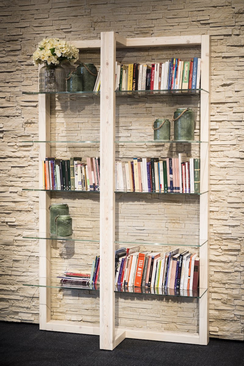 libreria Lusia in legno XLAM della linea XL