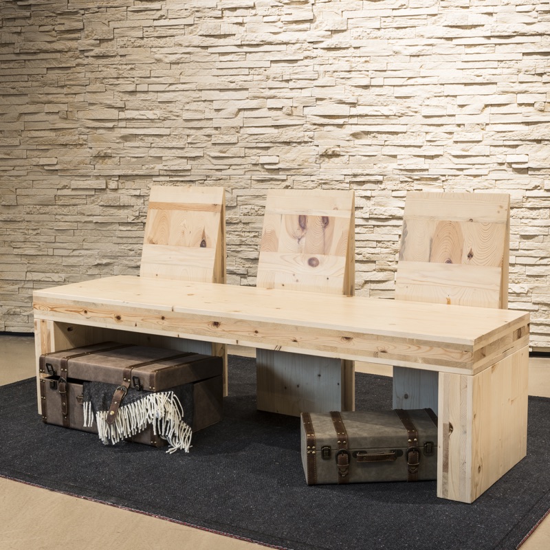 tavolo Latemar in legno XLAM della linea XL